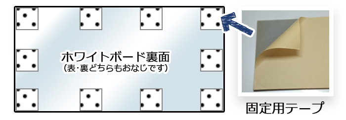 軽量固定式ホワイトボード裏面 軽量固定式ホワイトボード裏面