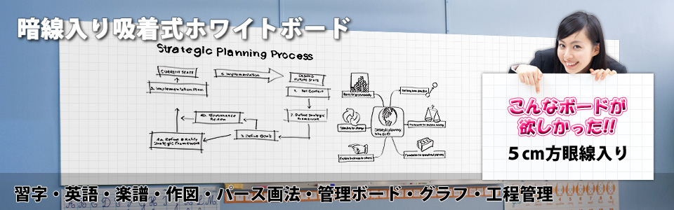 暗線入りホワイトボード